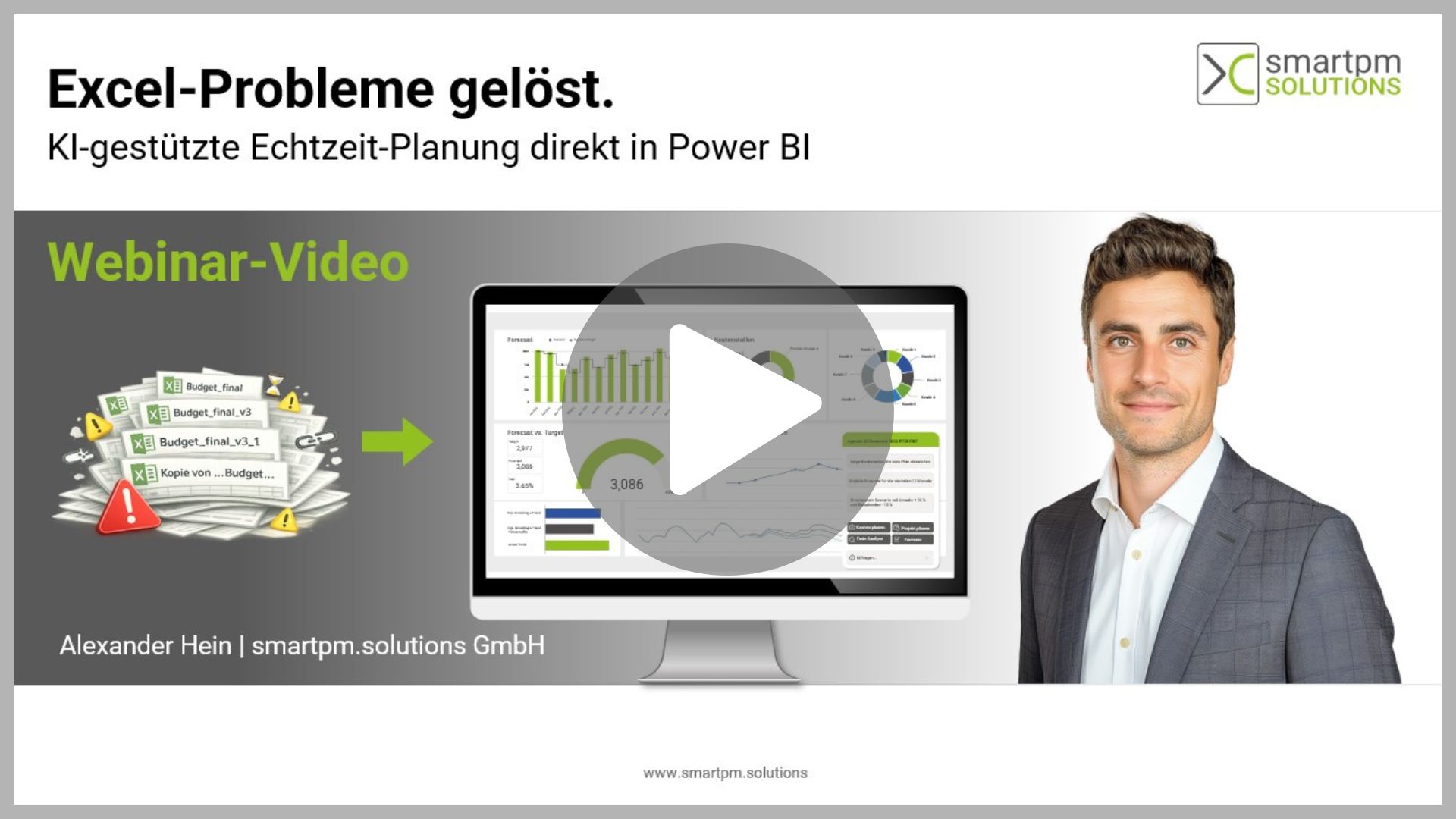Webinar-Video: Excel-Probleme gelöst. KI-gestützte Echtzeit-Planung direkt in Power BI