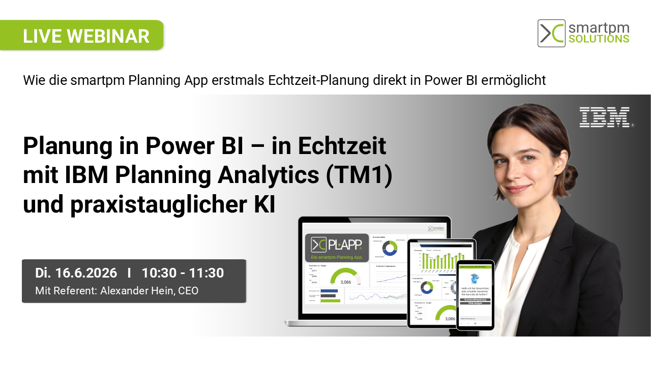 Webinar Titelfolie Planen in Power BI IBM