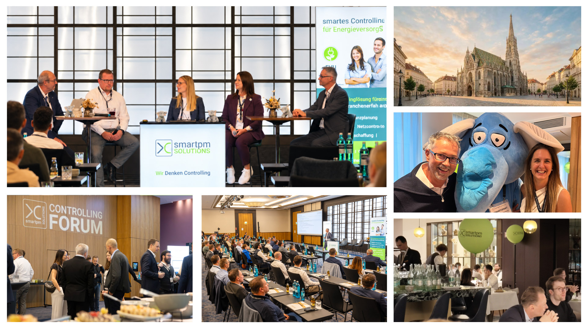 Bildcollage des smartpm Controlling Forum 2026